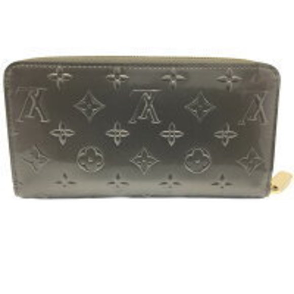 LOUIS VUITTON Zippy Wallet Champagne Metalize Grey Long Vernis - Picture 2 of 16